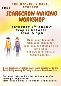 Scarecrow Trail and Free Scarecrow Making Workshop – Join the fun and/or donate items