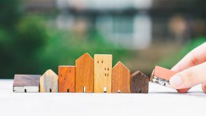 Wooden models of houses