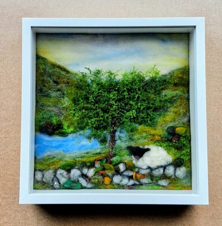 Join us at the Nicholls Hall, Lydford for a Wool Felt Picture Workshop